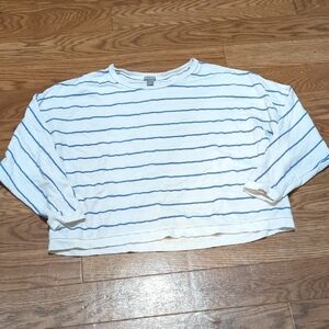Falls Creek White and Blue Striped Top